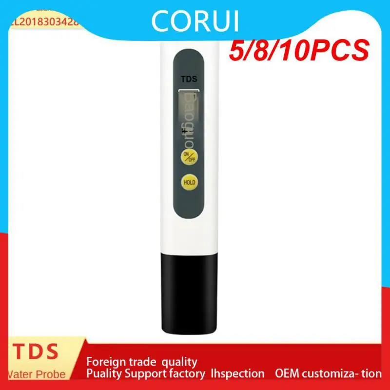 

5/8/10PCS Household 3 Seconds Measurement Acidity Meter Titanium Alloy Probe Ph Test Pen Low Power Water Quality Testing Pen