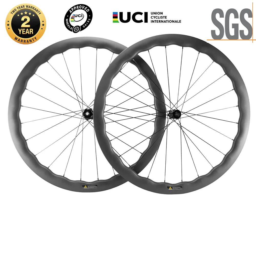

700C Carbon Road Bicycle Wheels wave tubeless road disc wheelste 100x12 142x12 700C Road Carbon Bike wheel