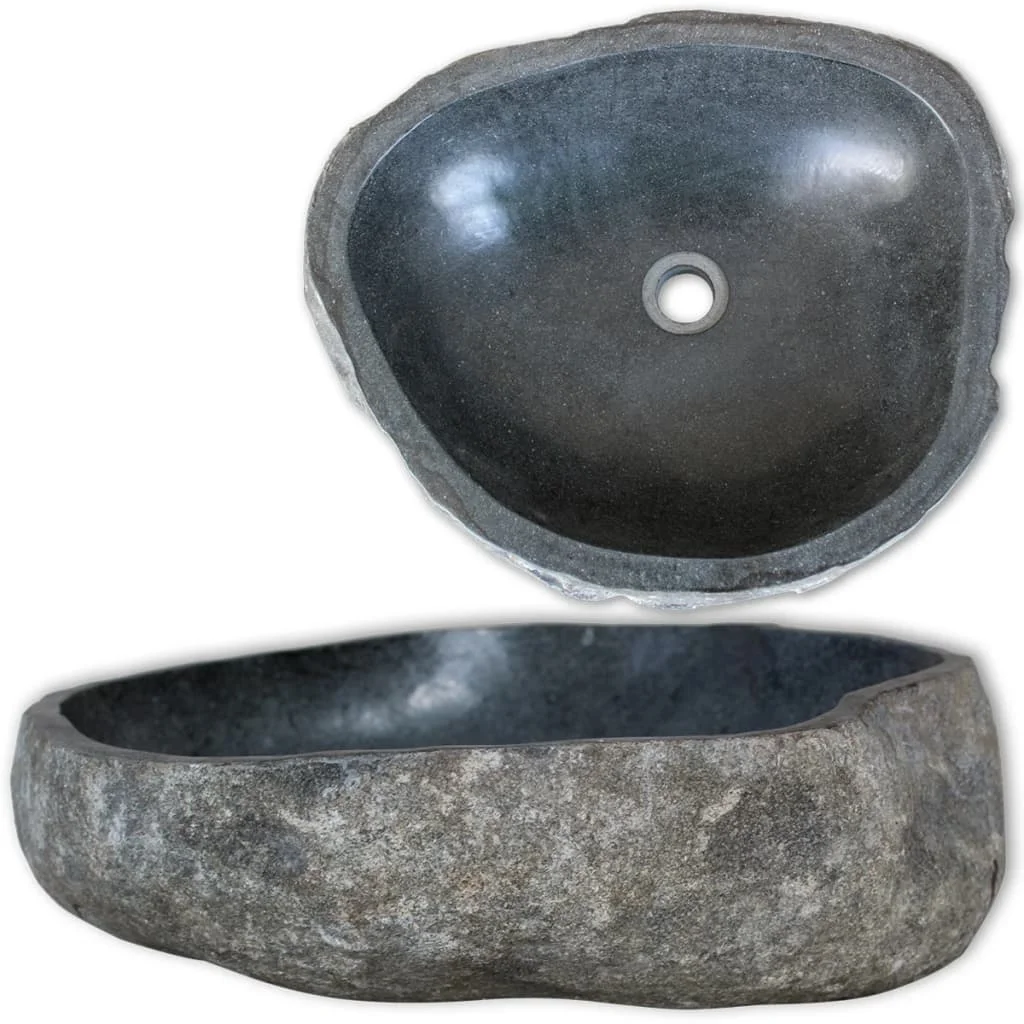 

Bathroom Wash Basin,River Stone Bowl Sinks, Bathrooms Decoration Oval 46-52 cm