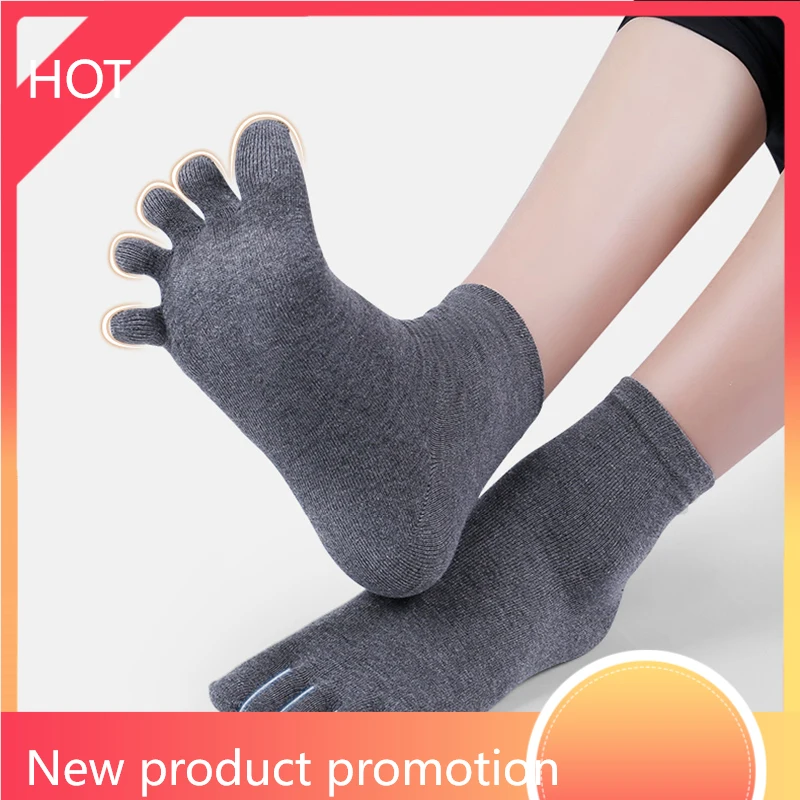 

Toe Socks Men and Women Five Fingers Socks Breathable Cotton Socks Sports Running Solid Color Black White Grey Running Socks