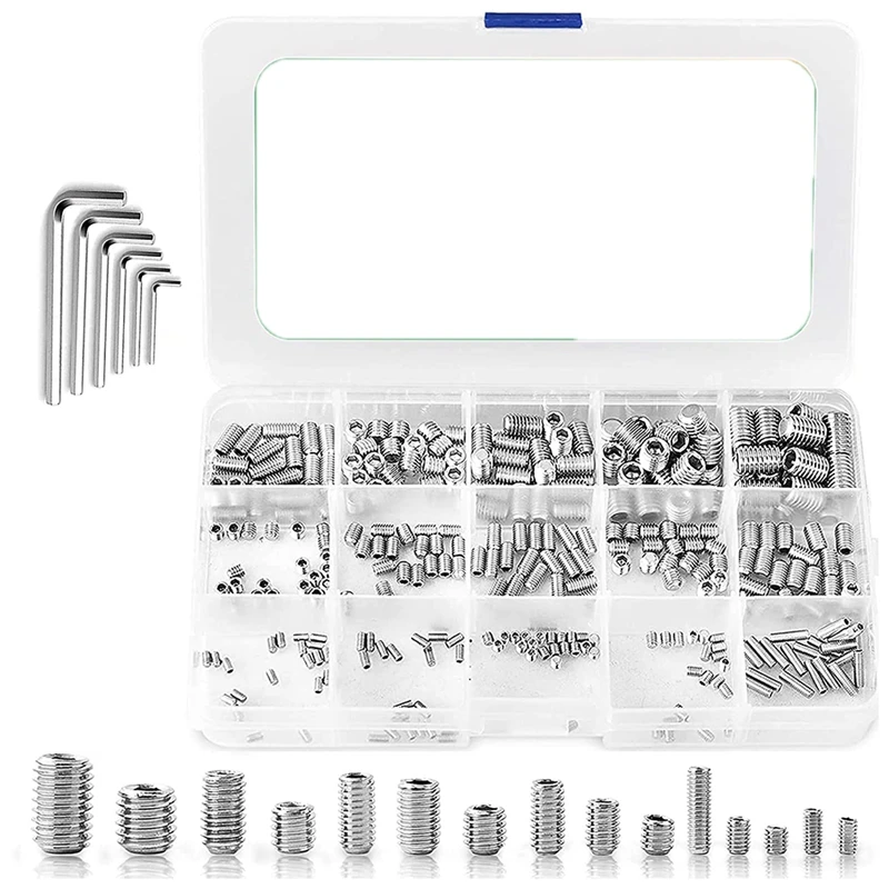 

300 шт., набор винтов с шестигранной головкой, M2.5/M3/M4/M5/M6/M8