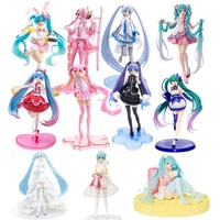 hatsune miku pvc model toy figures two dimensional beautiful girl kawaii virtual singer anime ornaments cartoon collection doll