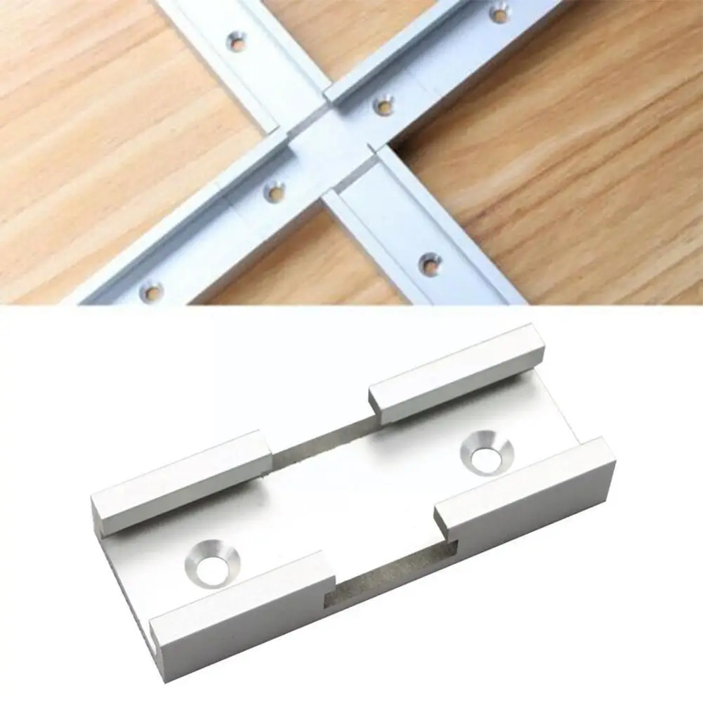 

T-Track Connecting Part Woodworking Cross Chute Aluminium Track Cross Tools T-Slot Alloy With Jig Carpenter Miter Screws A6Y6