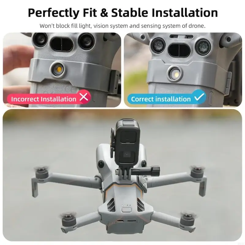 Фото Точный монтажный кронштейн для дронов Mini 5Pro, адаптер для крепления спортивной камеры для прожекторов, поддержка микрофона, №3