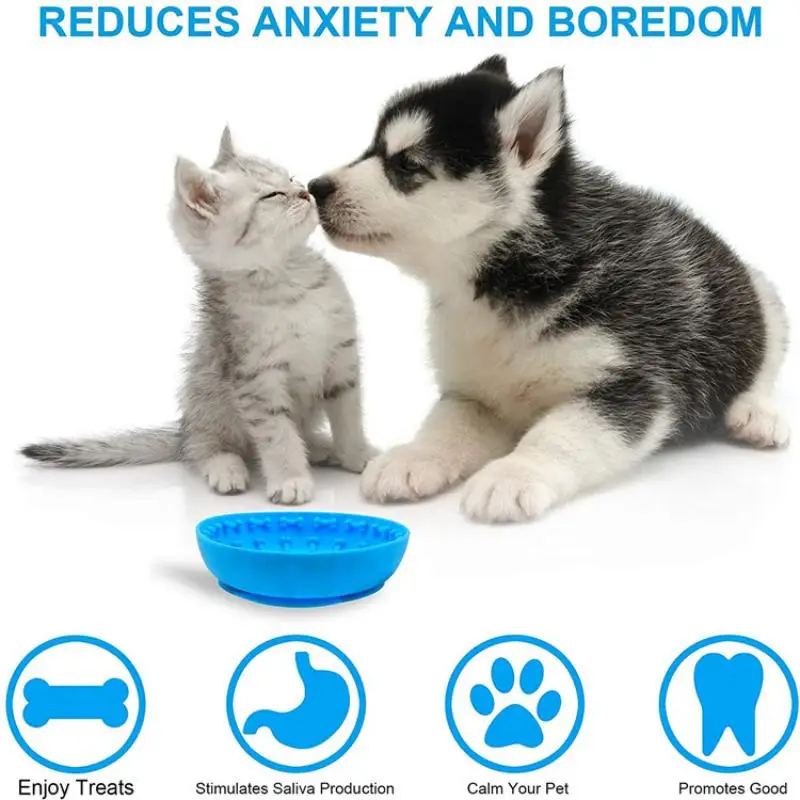 

Silicone Pet Bowl Pet Cat Dog Slow Food Bowl Cat and Dog Supplies Silicone Pet Slow Food Bowl Dog Accessories Pet Supplies