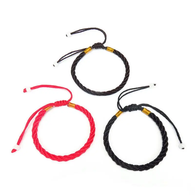 

Red/ Black Cord Bracelet Adjustable Bracelet Braided Knot Bracelets for Birthday