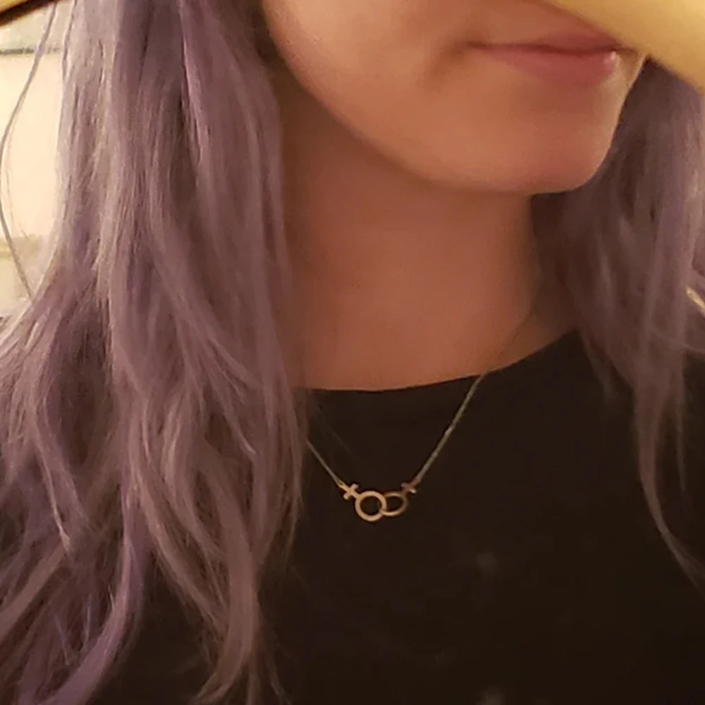Очаровательное женское ожерелье с двойным символом венерины, лесбийское ЛГБТ ожерелье, женское ожерелье с подвеской, Ювелирные Изделия Из Нержавеющей Стали Для Подружек