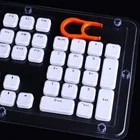 Низкопрофильная крышка ключа s для механической клавиатуры MX, белая крышка ключа с прозрачным краем и съемником из твердого пластика, полноразмерная Крышка для 104 клавиш с американской раскладкой