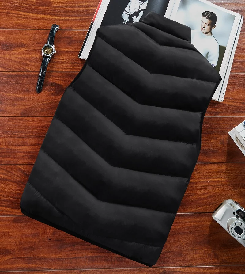 Men's vest sleeveless jacket autumn and winter warm soft jacket casual cotton coat люди vest hombres down jacket M-8XL