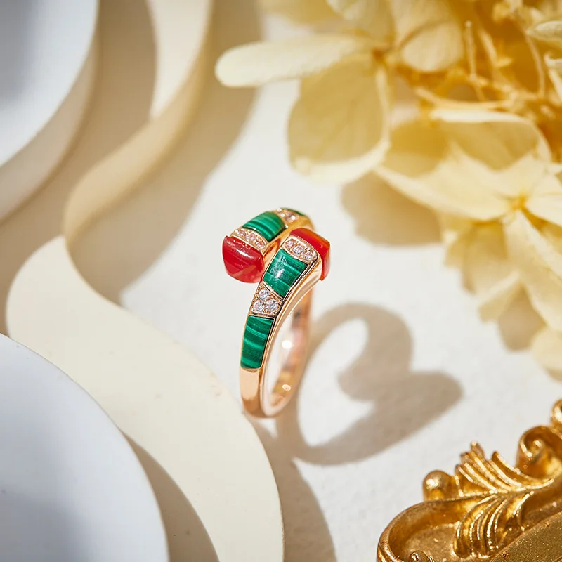 Кольцо-браслет шампанского цвета