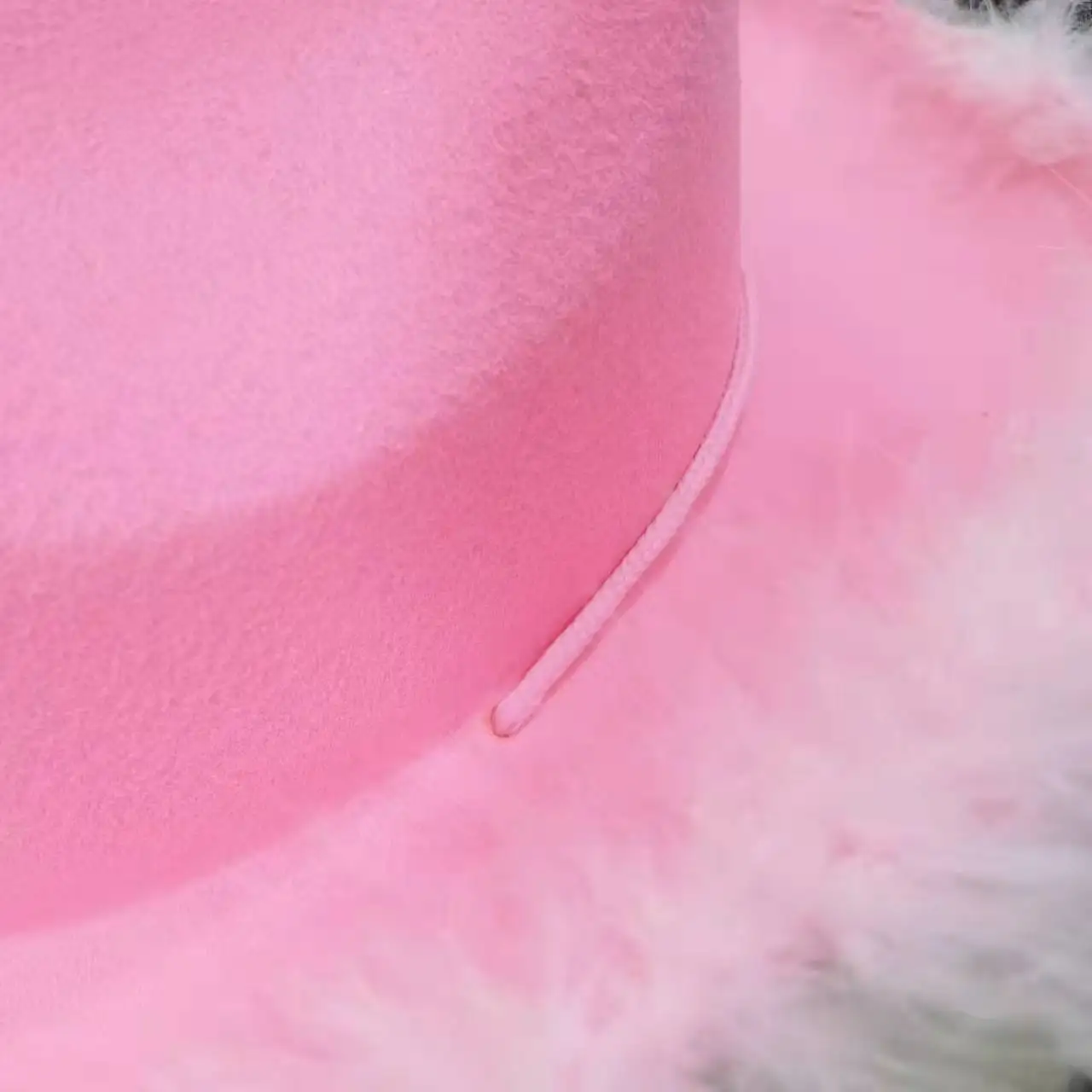 Pink Cowboy Hat Hats for Women Western Feather Adult Kids Cow Pattern Rope Wide Brim Jazz Cap Sombrero |