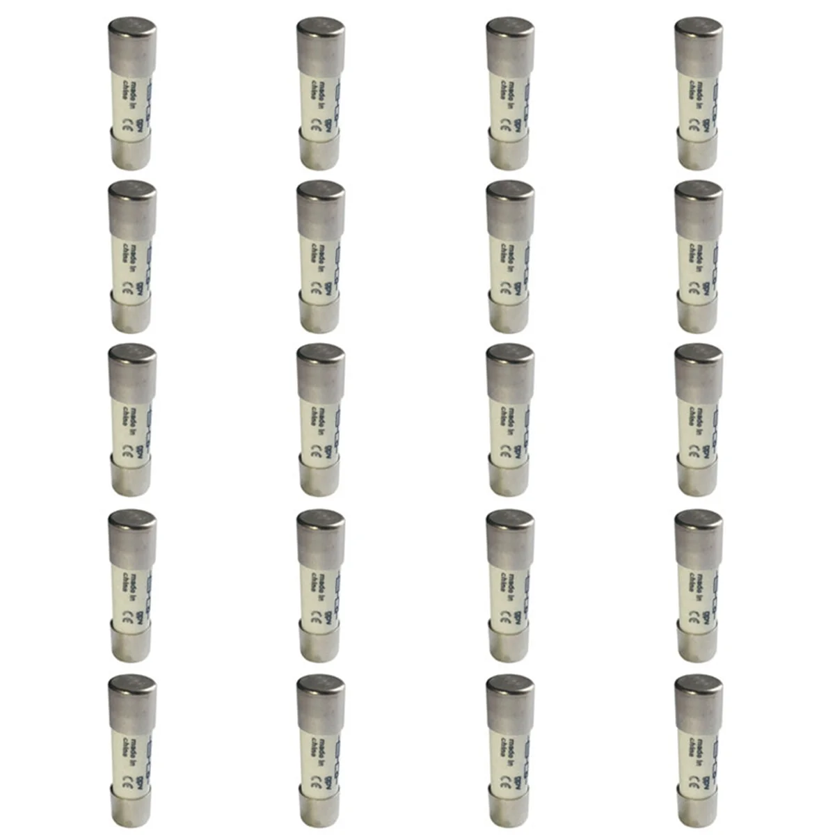 

20 Pcs 1000 Fuse Solar PV Explosion-Proof Fuse Silver - 12A