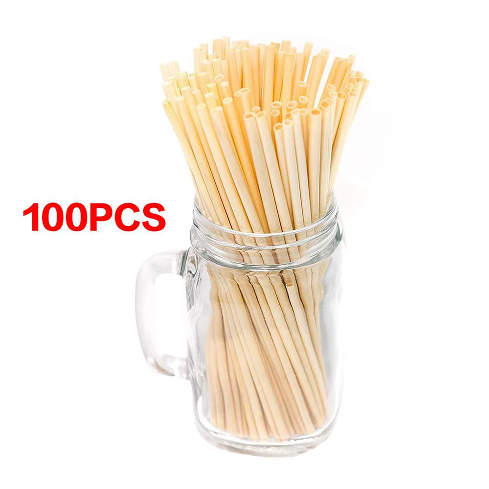 

Disposable Drinkware Environmentally Friendly 100pcs/pack Wheat Straw Eco-friendly Portable Drinking Straws Natural 20cm