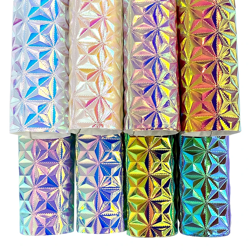 

Diamond Textured Faux Synthetic Chunky PU Leather Fabric for Garment Waterproof Synthetic Leather Fabric DIY Sewing 30*134CM