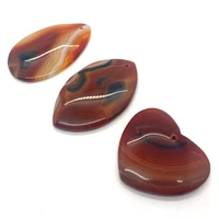 pendants diy 5pcs set agate natural stone marquise shape onyx for making necklace earrings reiki jewelry moon love heart charms