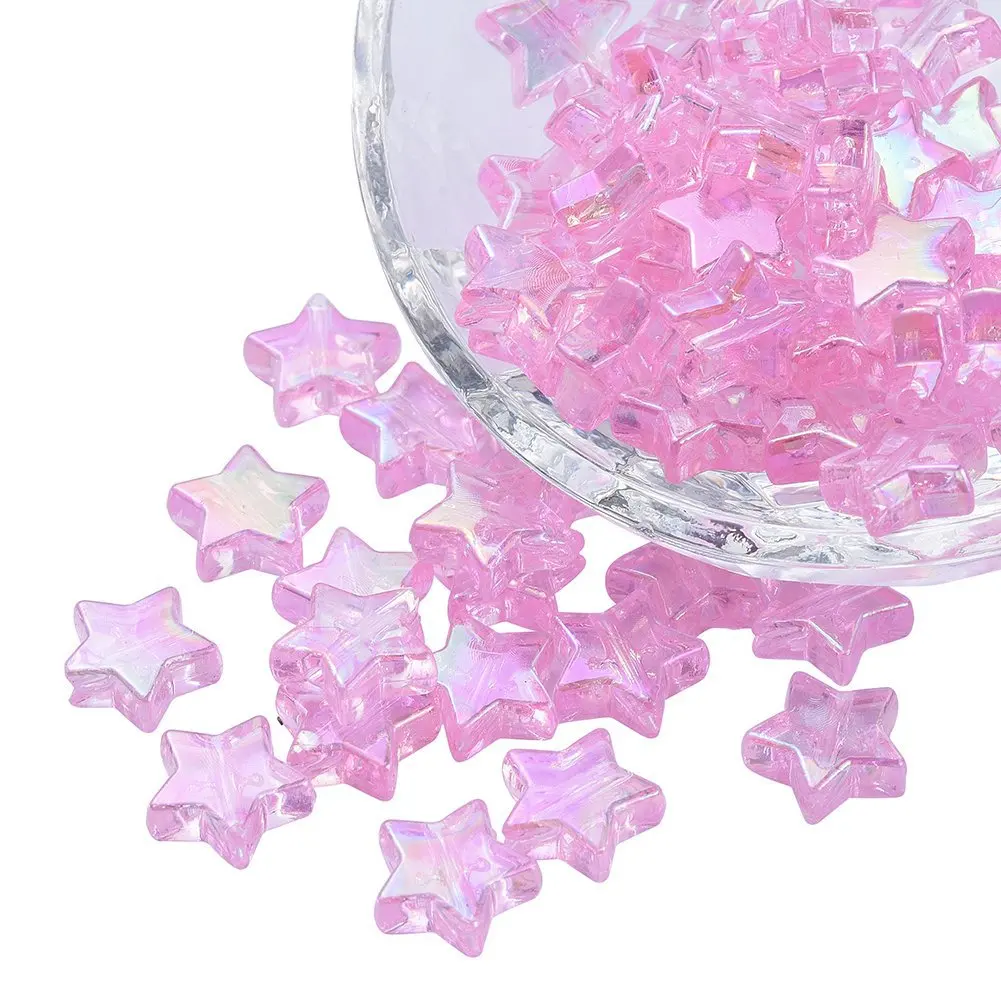 

Hot-selling 10mm Acrylic PS Environmental Protection Glue Five-pointed Star Beads Diy Handmade Beaded Accessories