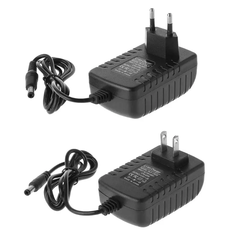 

EU /US Plug 12.6V 2A 18650 Lithium Battery Charger DC 5.5MM x 2.1MM Portable Charger Constant Current Voltage