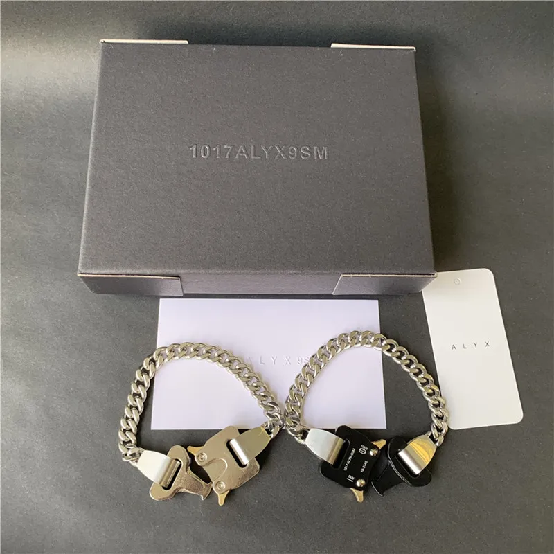 

Браслеты 2023ss ALYX RIVER LINK для мужчин и женщин, 1:1 браслет из высококачественной титановой нержавеющей стали 1017 ALYX 9SM с металлической пряжкой