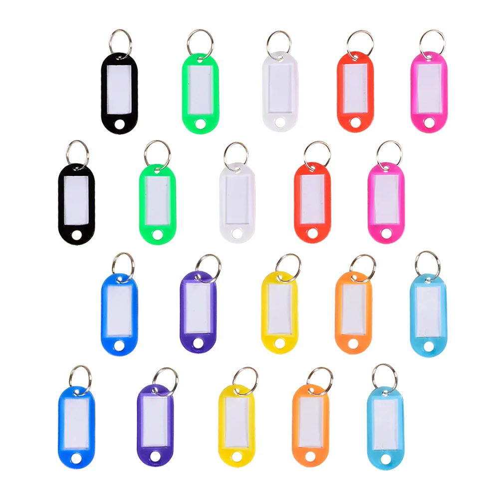 

50 Pcs Label Keyrings Car Keys Handbag Charm ID Card Key Identifiers Tags Unfinished Key Tags Key Tags Key Luggage Tags