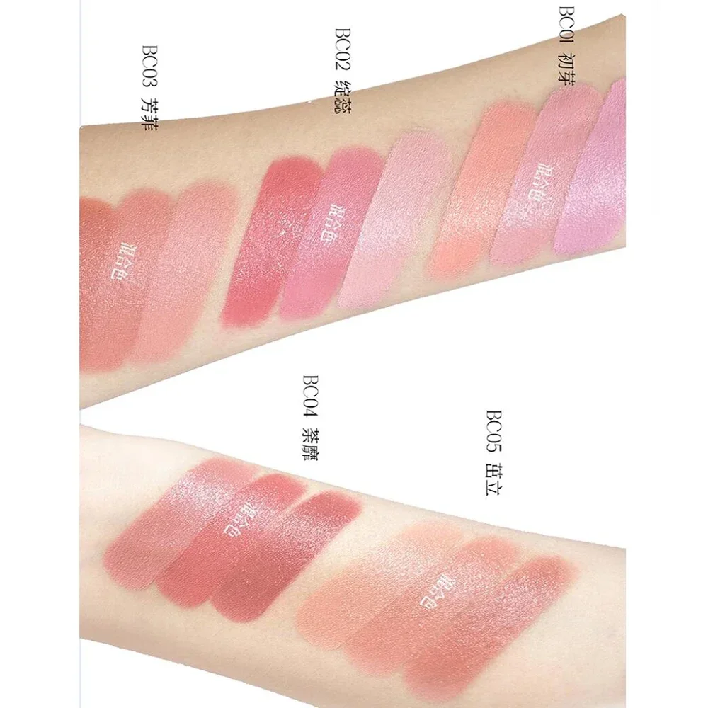 Крем-румяна двухцветная телесная легкая палитра румян для макияжа корейские