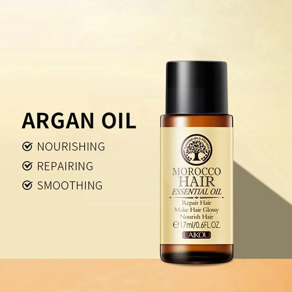 

17ml Hair Care Pure Argan Oil Fit Dry Hair Types Keratin Care Nourish Oil Moroccan Dropshipping Repair Essential C9Y2