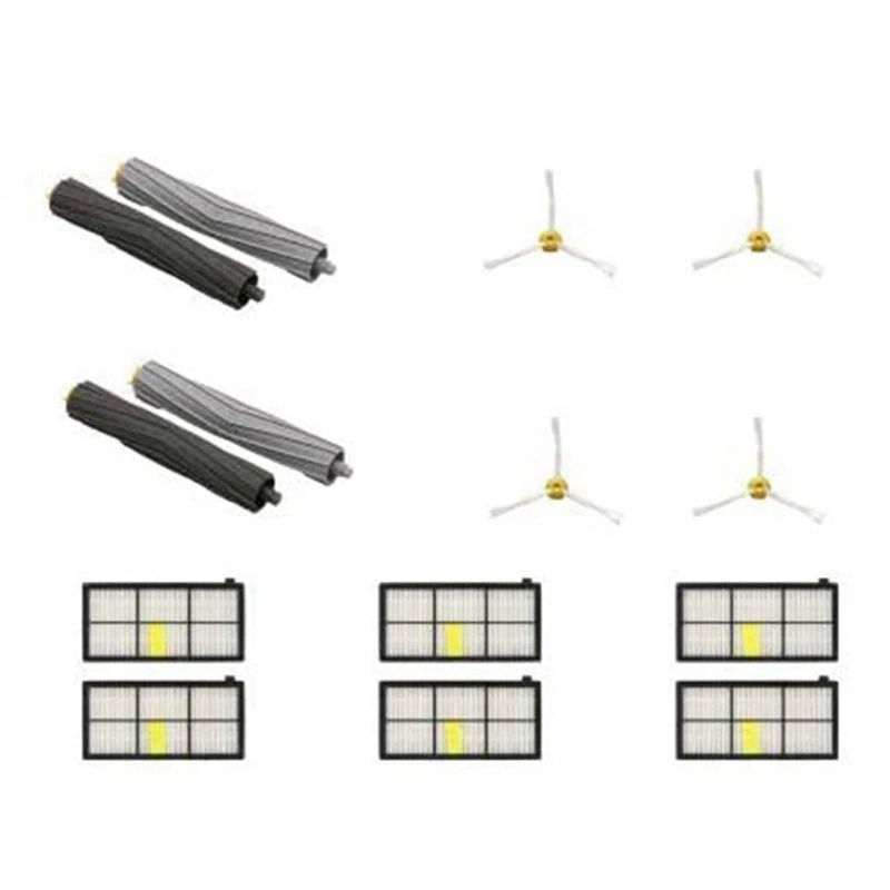 

Replenishment Kit With 2 Set Of Extractor & 6 Filters & 4 Side Brushes For Irobot Roomba 980 960 890 880 870 860 850 805