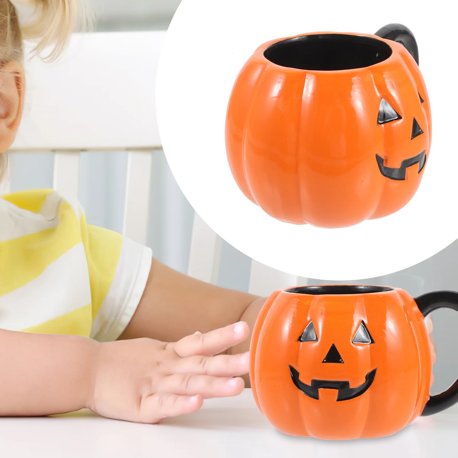 

Tabletop Decor Pumpkin Mug Lovely Coffee Personality Ceramic Shape Cup Decorative Water Office Halloween Tazas