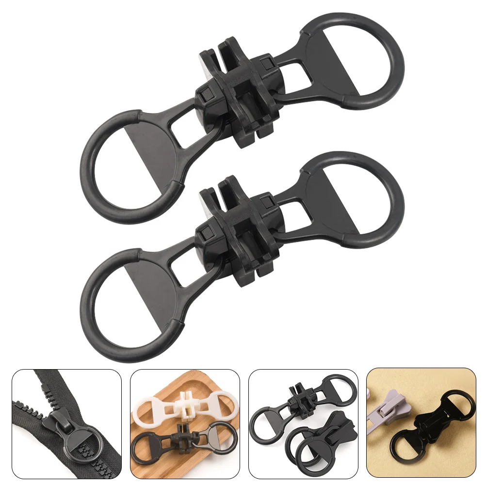 

2pcs Zipper Repair Kit Accessories Zipper Head Zipper Pullers Double Side Zipper Heads Zipper Slides For Luggage