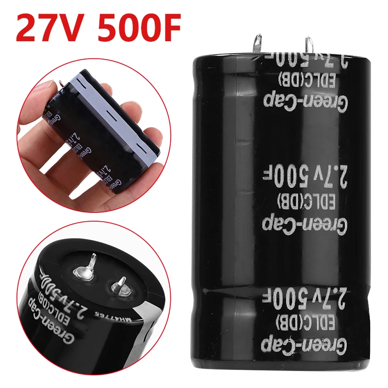 

2-10pcs Super Farad Capacitor 2.7V 500F Electrolytic Capacitor Wide Scope of Application Metal Capacitor for Automotive Circuit