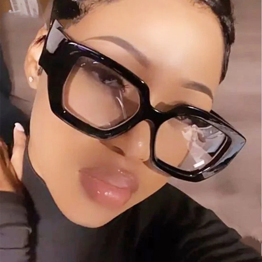 Модные квадратные большие Женские оправы для очков модные красочные прозрачные