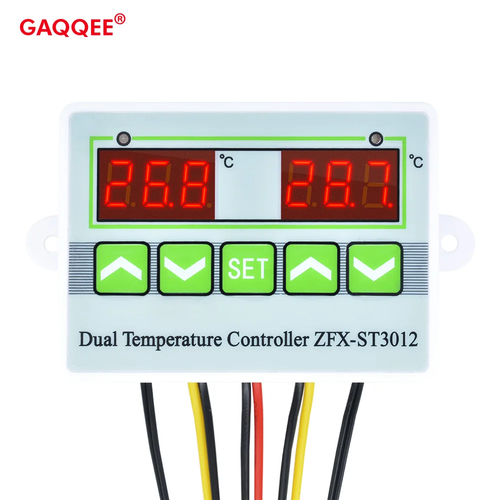 

ZFX-ST3012 LED Digital Display Temperature Controller Intelligent Digital Dual Thermostat Thermo Controller Indoor Charger