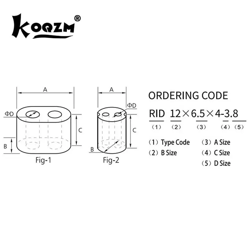 Радиочастотный ферритовый сердечник с двойными отверстиями 10 шт
