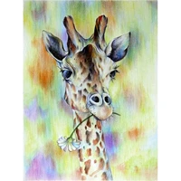 5d diamond painting giraffes and flower animals full drill by number kits for adults diy diamond set arts craft a0580