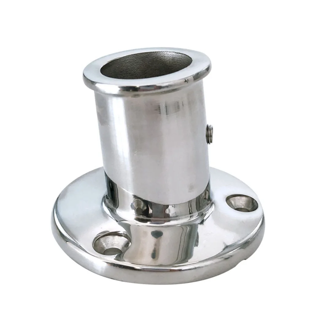 

Stainless Steel Flange Base Round Tube Boat Rail Support Brackets