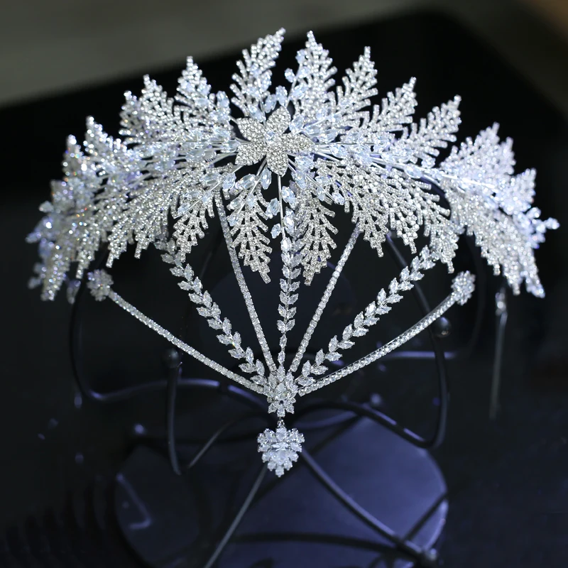 

Baroque CZ Zircon Wedding Tiaras Crowns Headbands Crystal Evening Hairbands Brides Hair Accessories Prom Jewelry