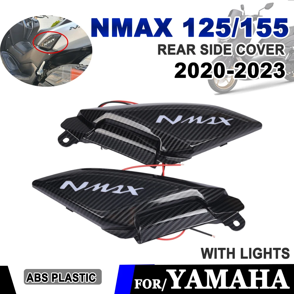 

Motorcycle Small Side Cover with Light Carbon Fiber For Yamaha Nmax125 Nmax 125 N-MAX 125 Nmax155 NMAX 125 155 2020 2021 2022