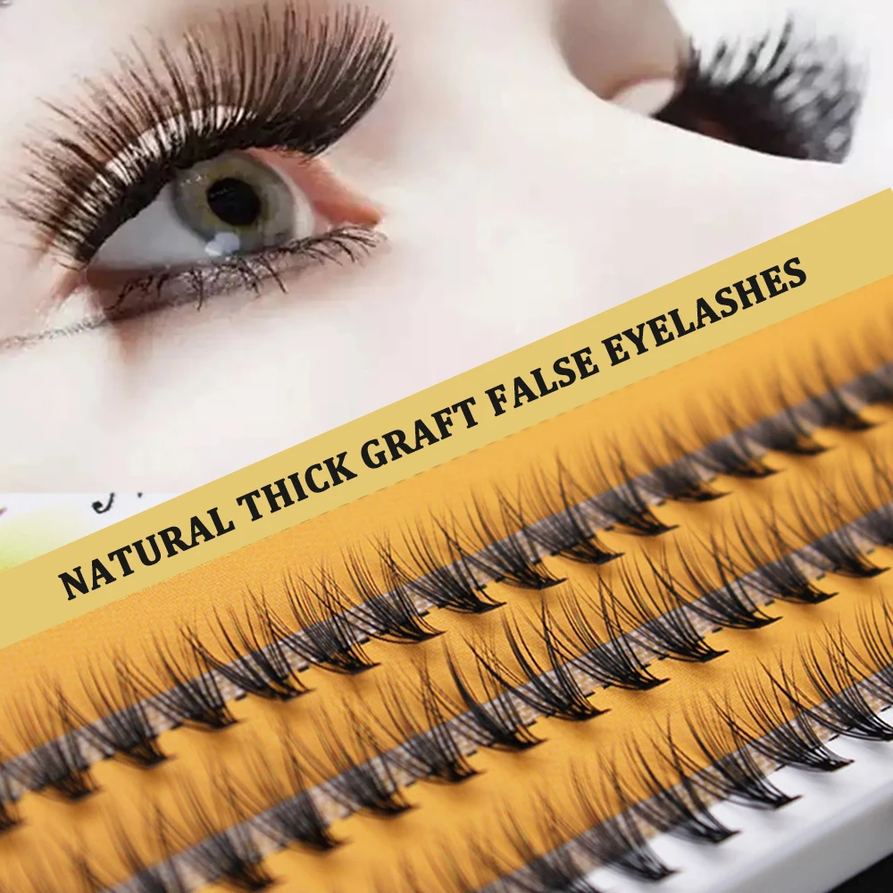 

Новые модные ресницы Профессиональный макияж 20D один кластер самопрививающиеся накладные ресницы естественный густой макияж глаз для женщ...