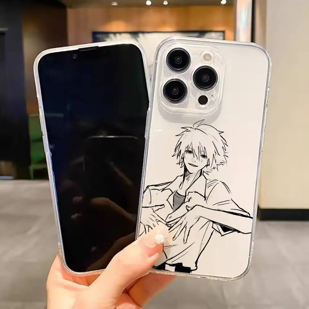 Фото Чехол для телефона Nagisa Kaworu для iPhone 17 16 15 14 13 12 11 Mini Pro Max Plus, прозрачный №1