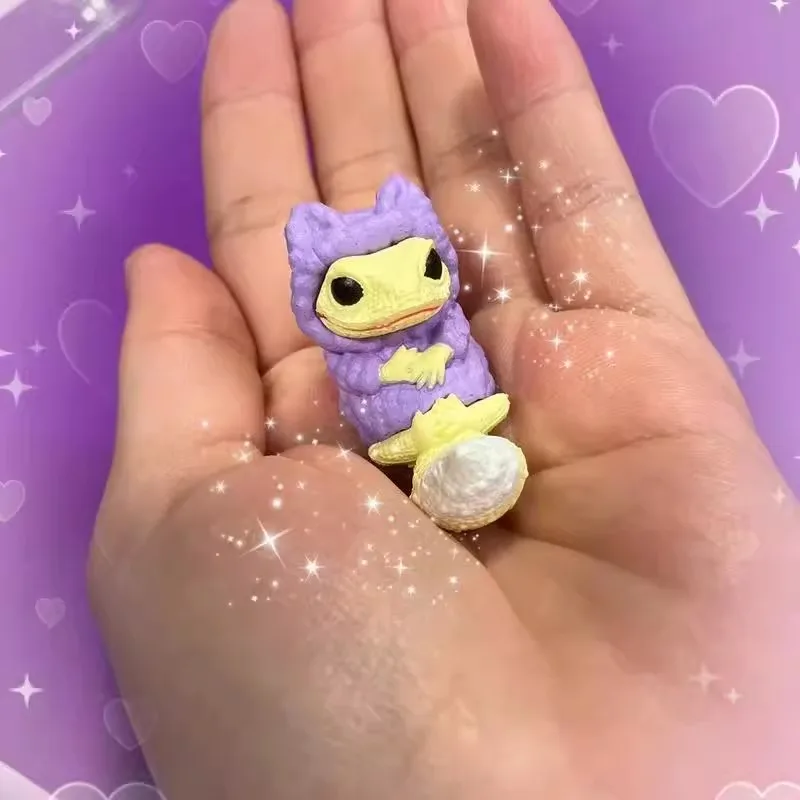 Маленькая пижамная кукла геккон витое яйцо милая форма ящерица толстый хвост