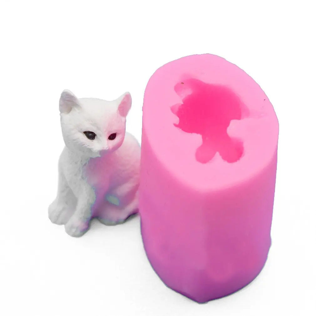 

3D Cat Candle Silicone Molds Resin Clay Soap Mold DIY Fondant Cake Decorating Tools Cake Baking Candy Chocolate Gumpaste Moulds