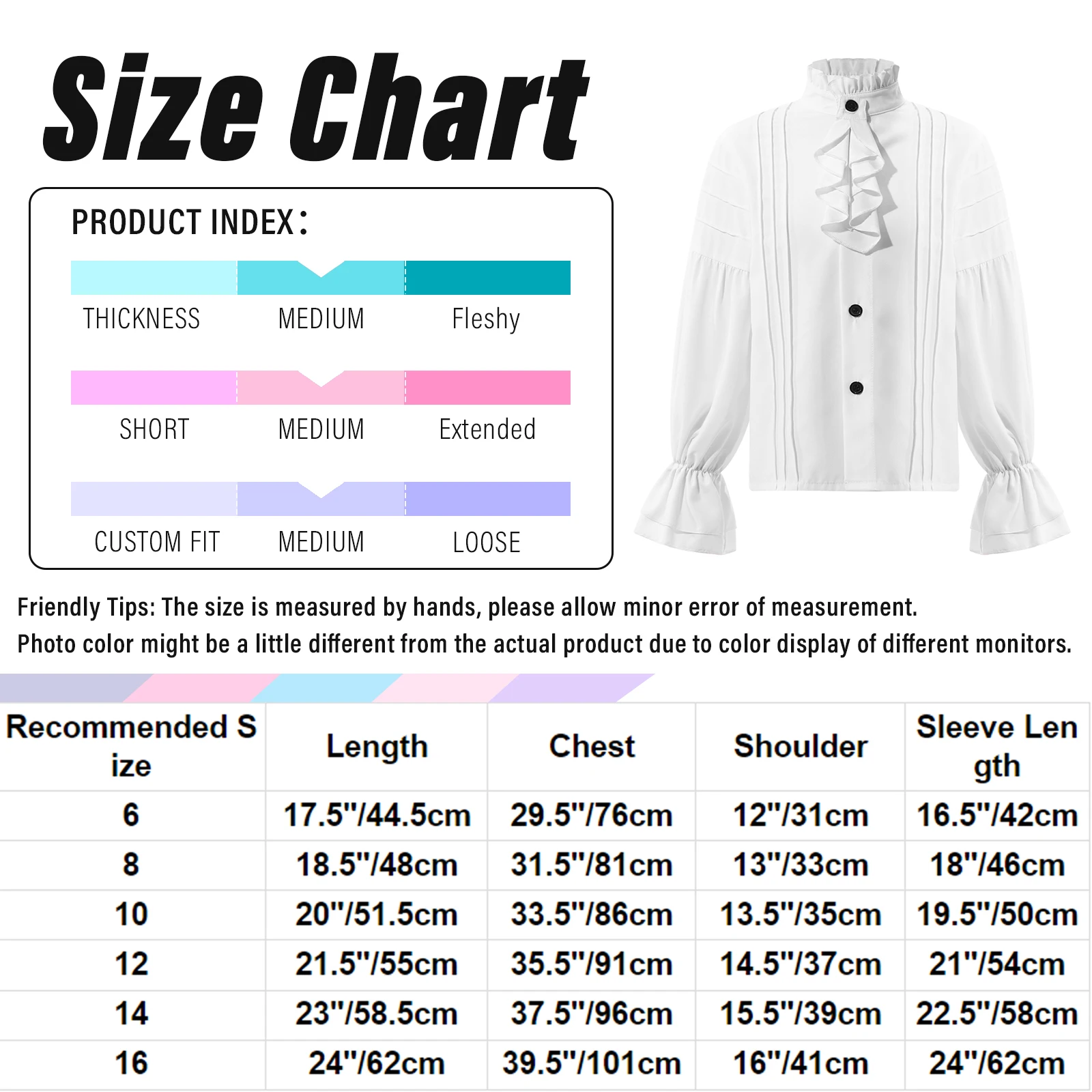 Детская Классическая Ретро-рубашка для косплея на Хэллоуин средневековая