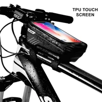 wild man bicycle bag frame front tube cycling bag waterproof touch screen bike bag 6 5inch bicycle phone holder bike accessories