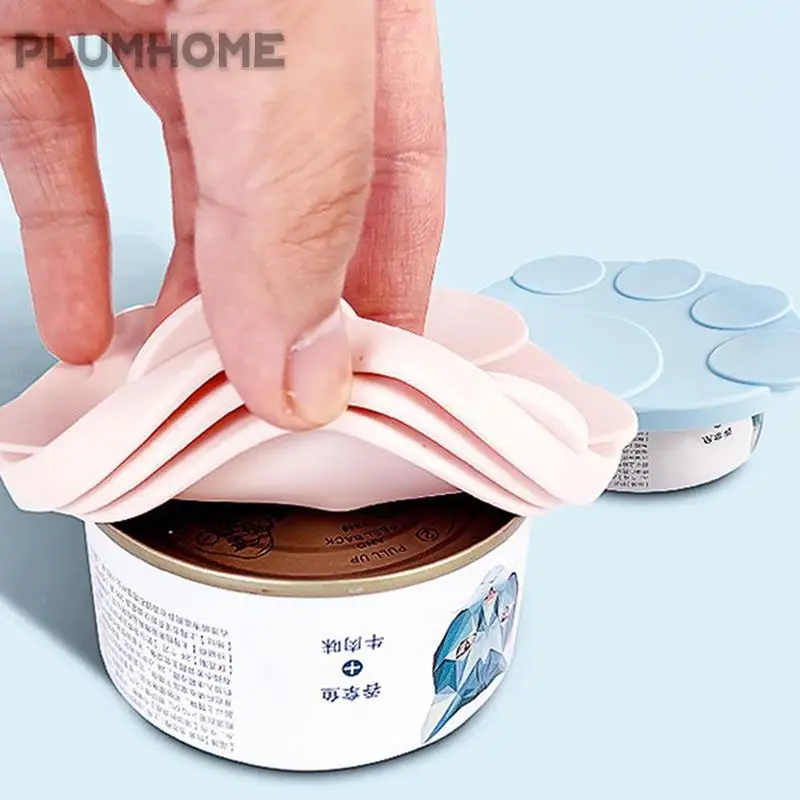 

Dogs Cat Storage Tin Cap Lid Seal Cover Silicone Canned Lid Sealed Feeder Food Can Reusable Portable Cover Lid Health Pet Supply