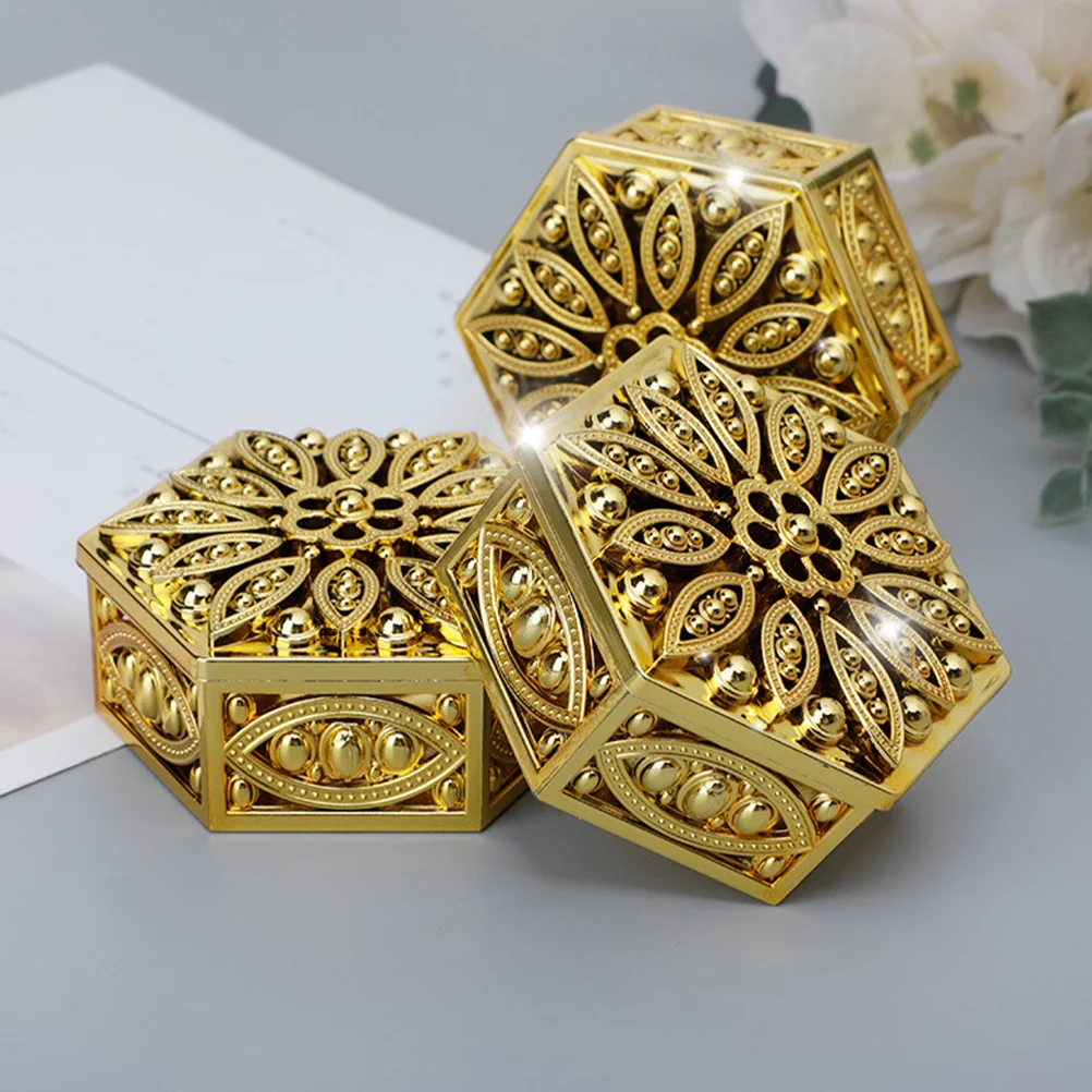Es Golden Chocolates Birthday Favors Hexagon Hollow Gift Baby Boxes Wedding Shower Decorations