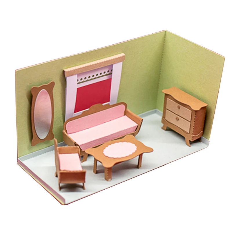 

Metal Cutting Die Cut 3D Chair Table Sofa Cabinet Mirror Set Scrapbooking Paper Craft Handmade Album Card Punch Craft Die Cut