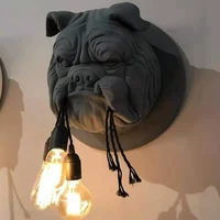 nordic animal head wall lamp modern personality creative designer ktv bulldog wall light for living dining room study bedroom