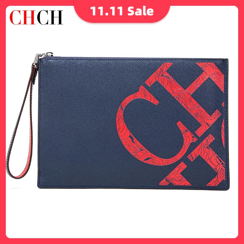 

CHCH Men Cowhide Luxury Wallet More Color Black Brown Envelope Bags Large Capacity Long Wallet Letter for Women