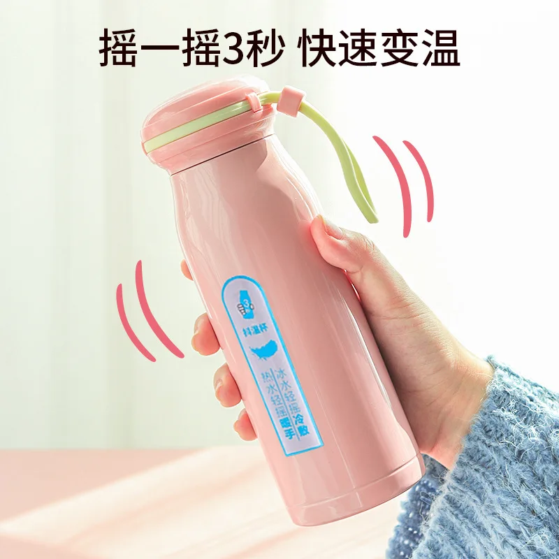 

New Creative Shake A Hand Warmer Bottle 304 Stainless Steel Insulation Cup Fashion Portable Water Cup Shake Mug