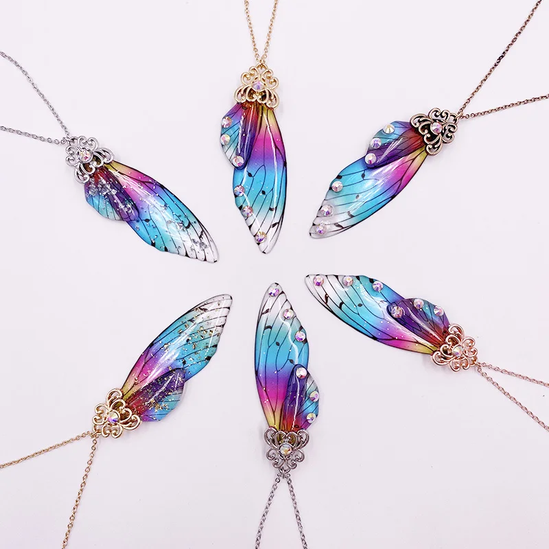 Темпераментная Феи Бабочки Крылья ожерелье-чокер для женщин романтическое