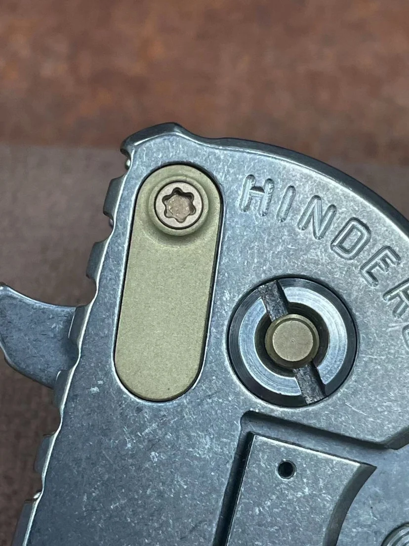 

1 Set Brass , Titanium alloy Repalcement Tab and screw for Hinderer XM-18 Scale